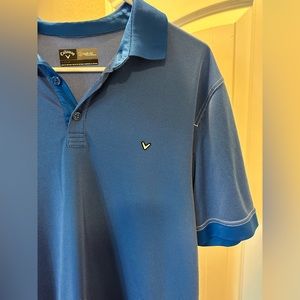Callaway Opti Dry Men’s Small Blue Dotted Golf Shirt Top